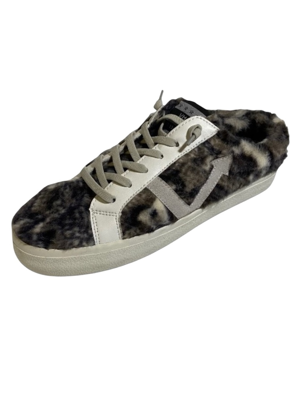 Vintage Havana Faux Fur Sneakers Slip On Sneakers Pewter Snake Women’s Size 8.5